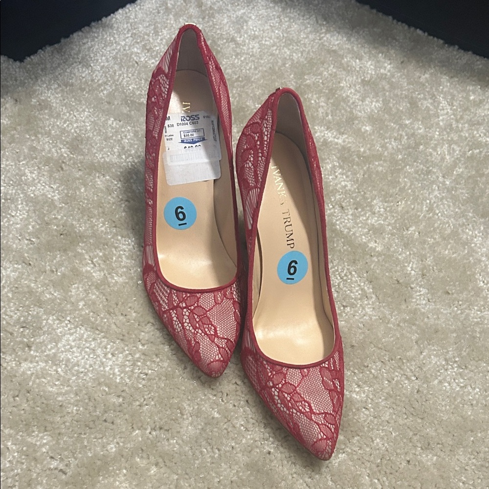 Ivanka Trump Red Lace Heels